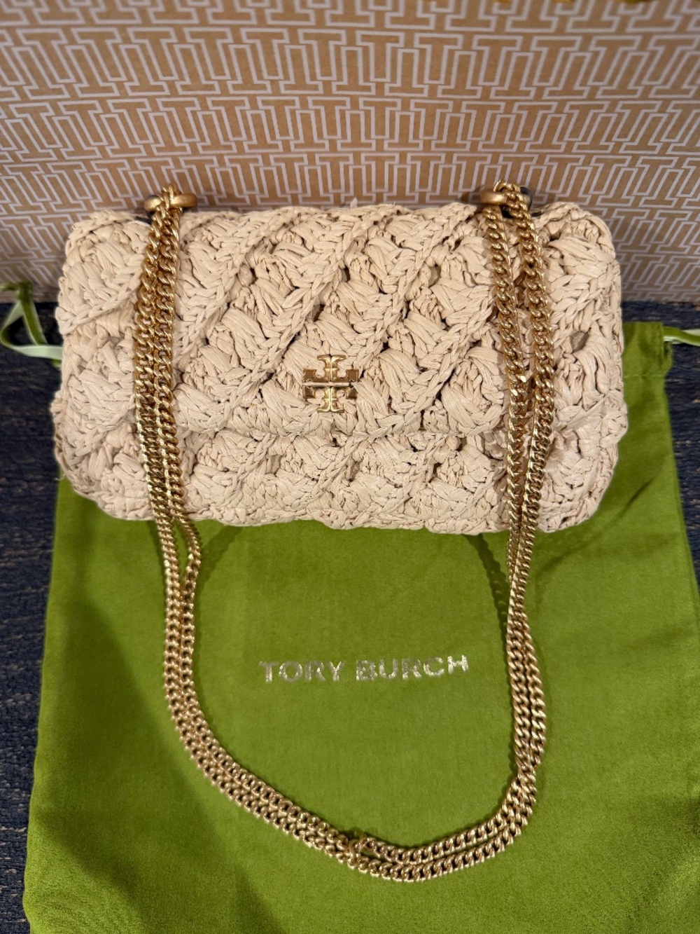Tory Burch Kira Turnlock Woven Crossbody